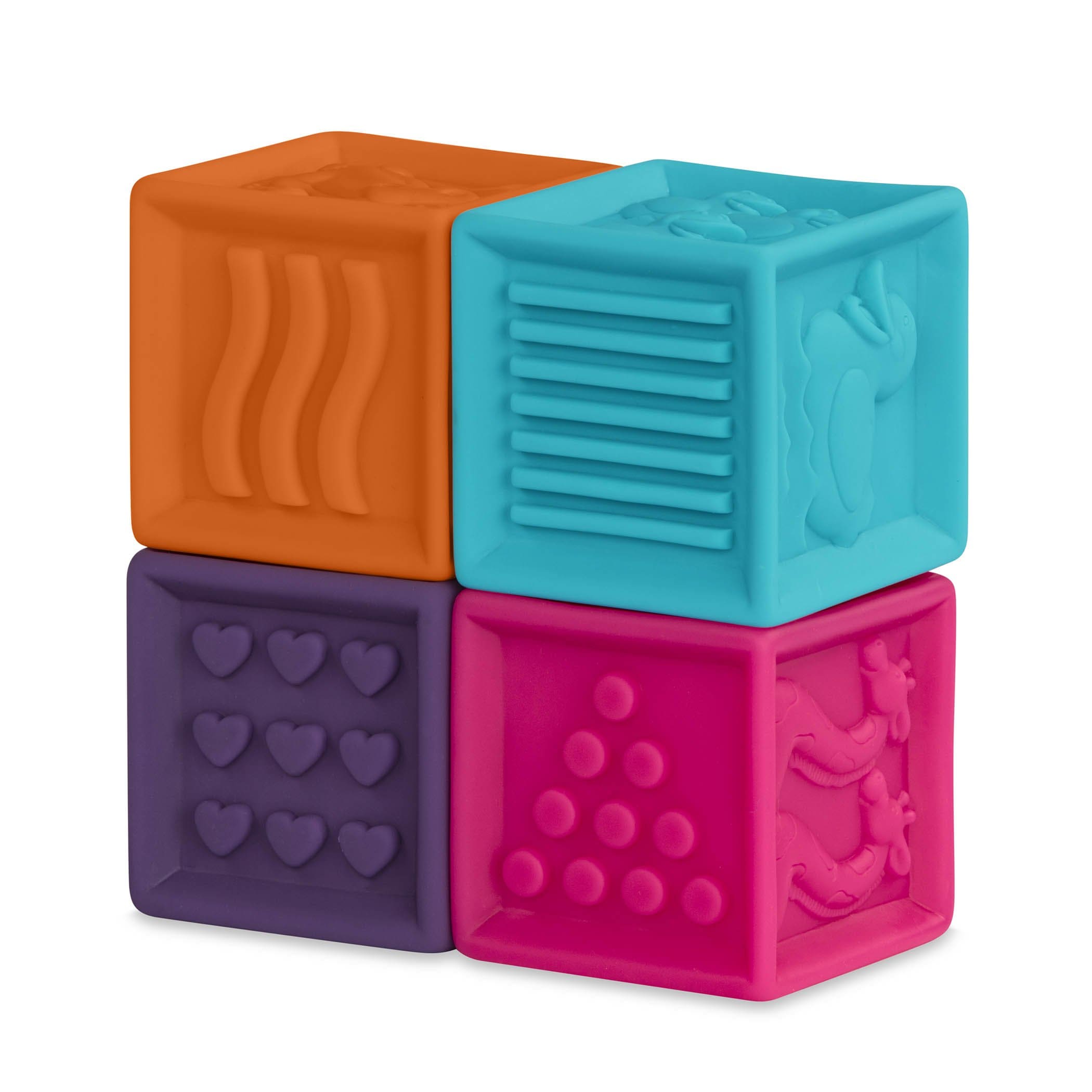 B.Toys Miękkie klocki edukacyjne mały zestaw 10 klocków miętowy
