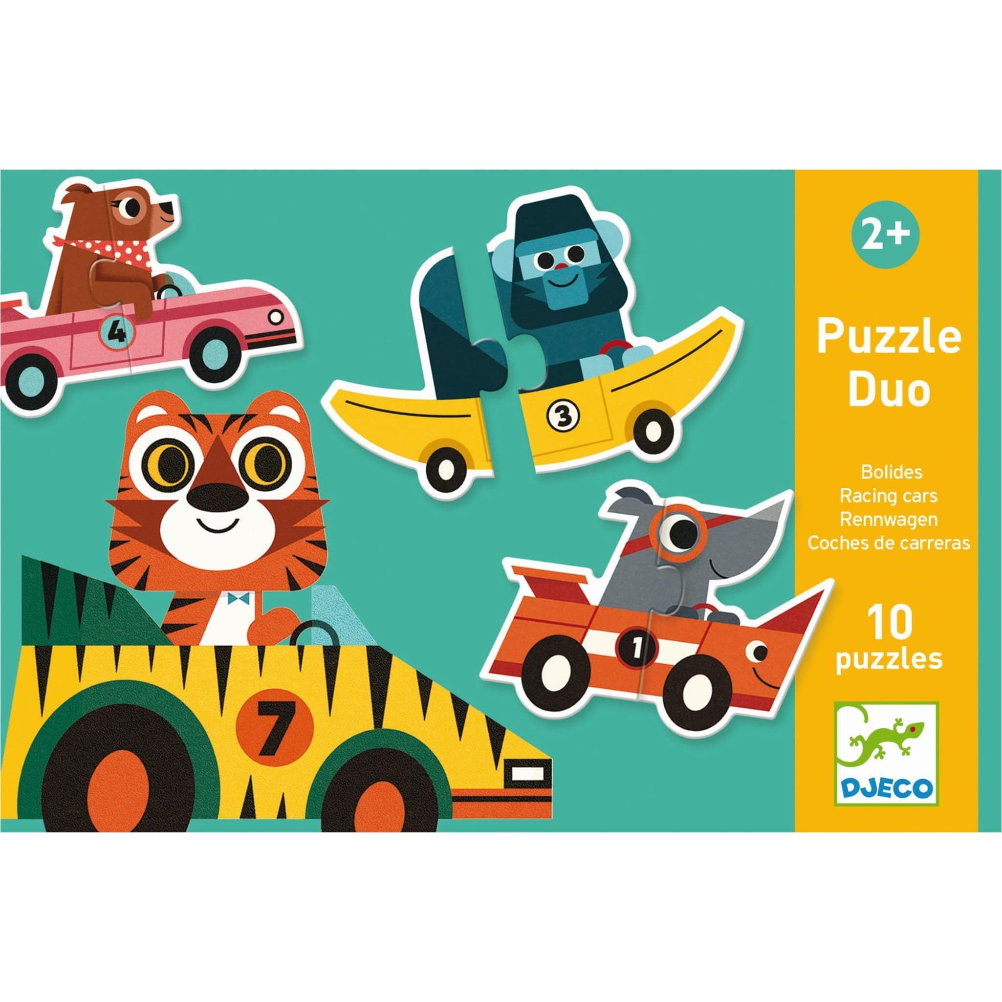 Djeco Puzzle do pary Duo Wyścigówki