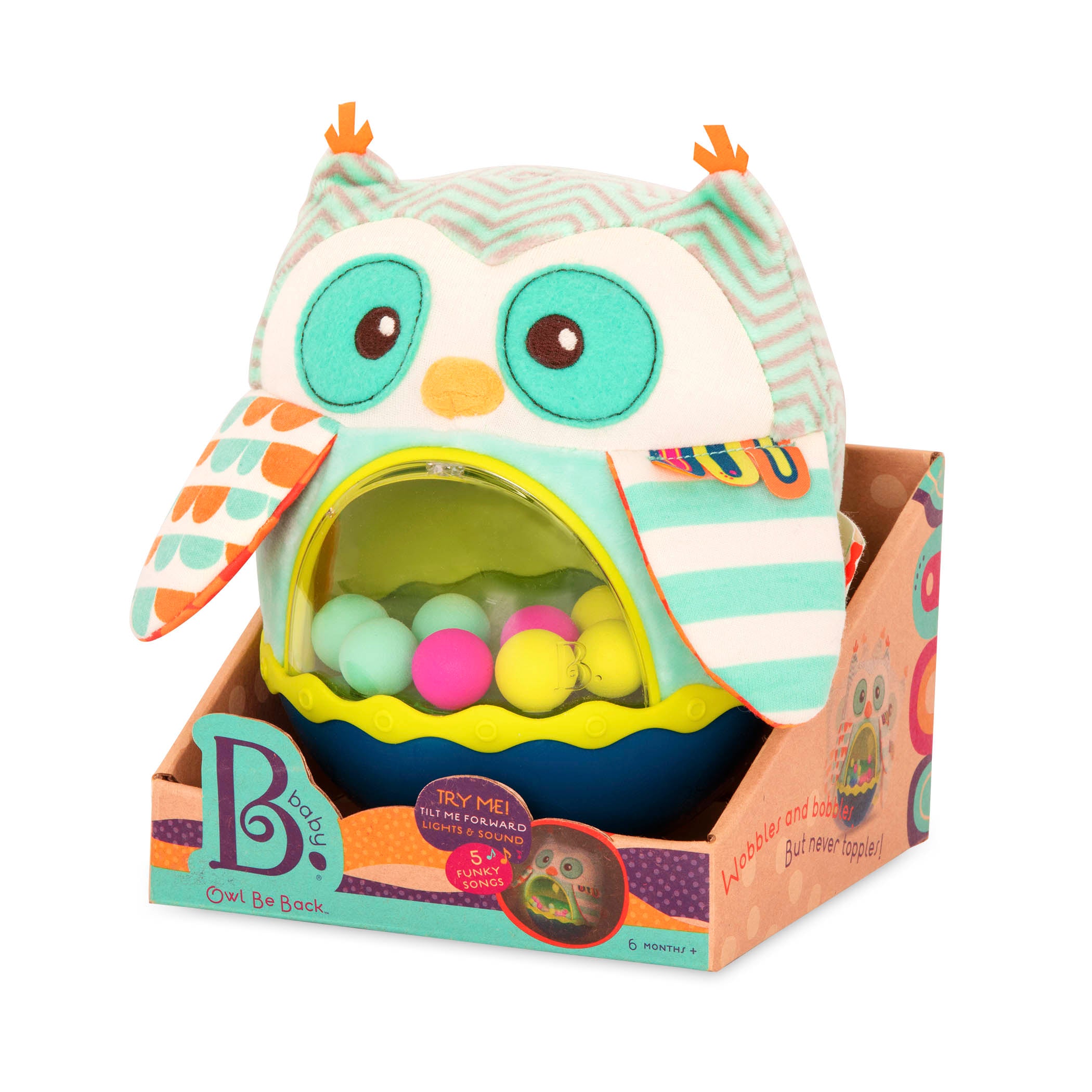 B. Toys Sowa kiwajka zabawka sensoryczna - 4kidspoint.pl