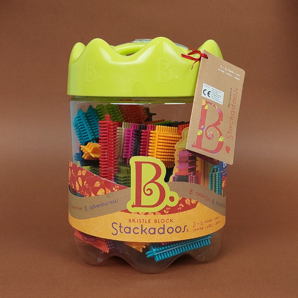 B.Toys Klocki jeżyki konstrukcyjne w słoju 68 elem.