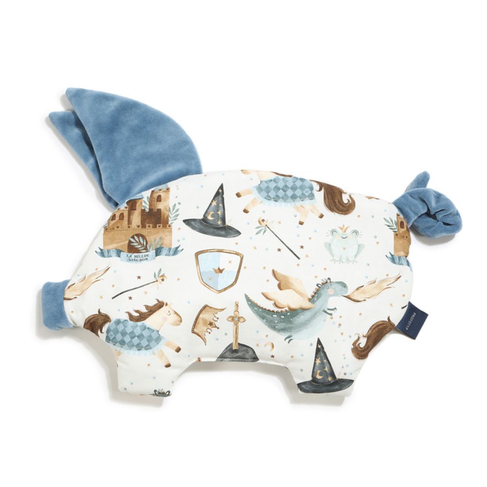 La Millou Poduszka dla niemowlaka Sleepy Pig Prince Wind Blue