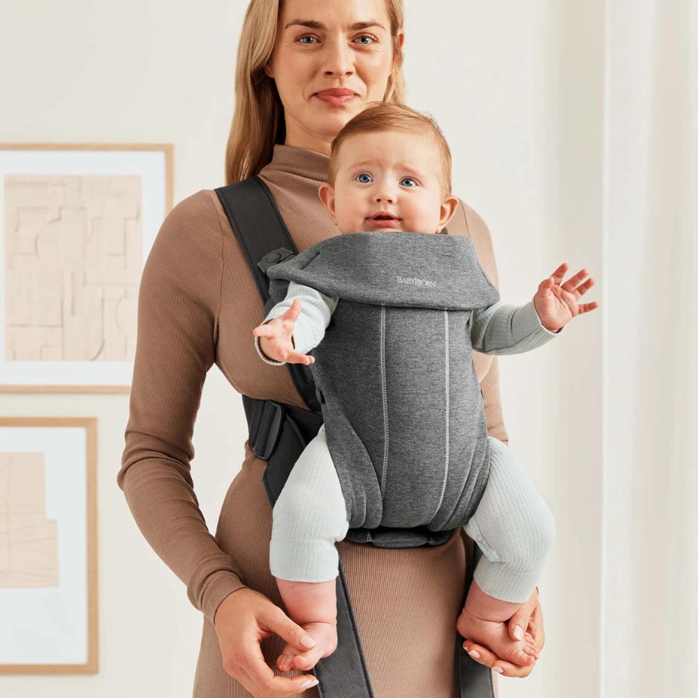 BABYBJORN nosidełko dla niemowlaka MINI 3D Jersey Dark grey