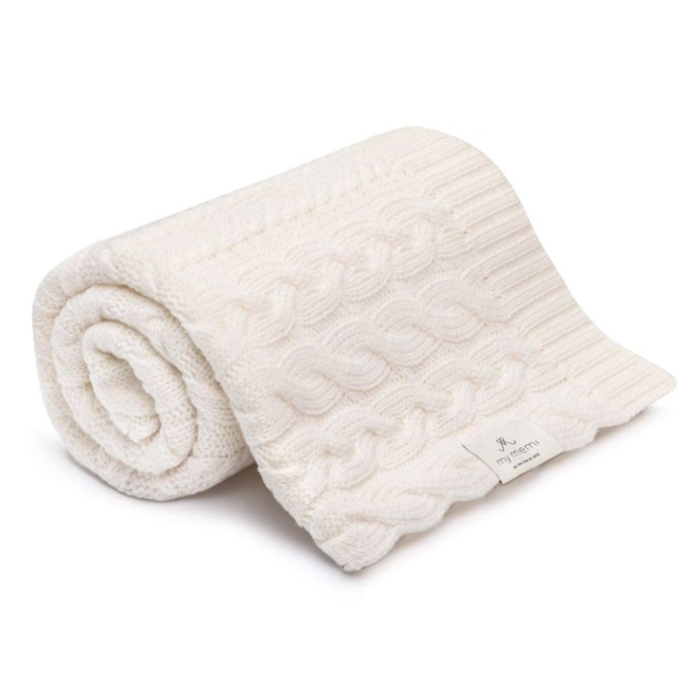 My Memi Kocyk z wełny merino Cream