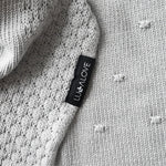 Lullalove Bambusowy Kocyk dla niemowlaka Popcorn Szary