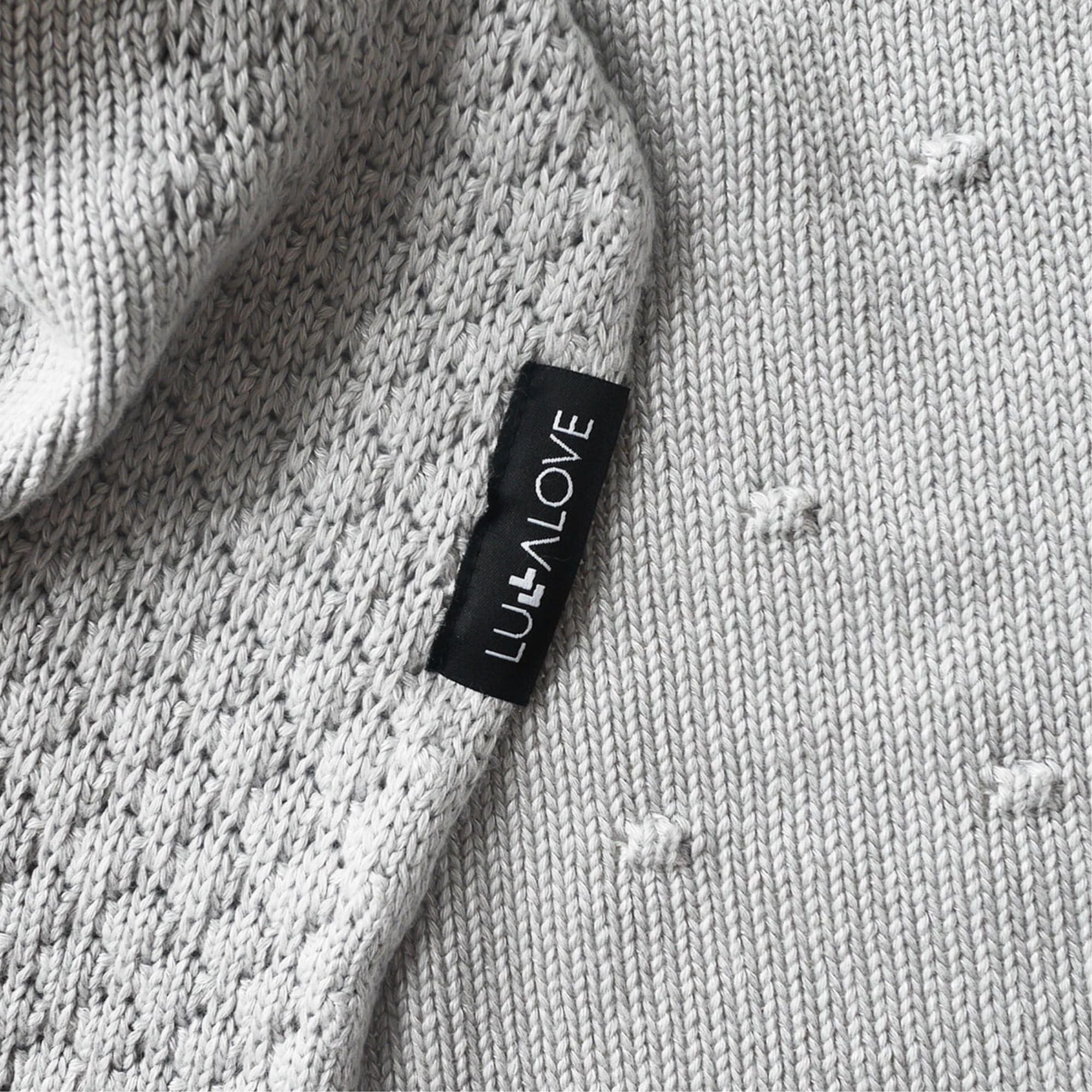 Lullalove Bambusowy Kocyk dla niemowlaka Popcorn Szary