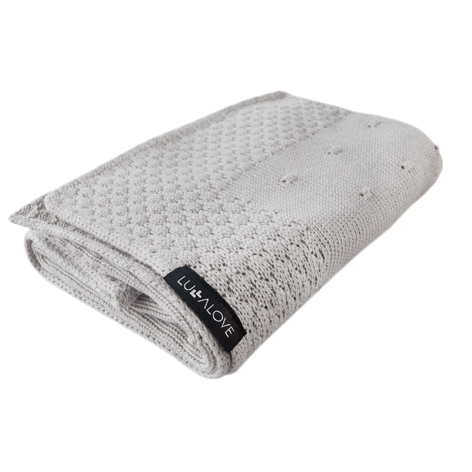 Lullalove Bambusowy Kocyk dla niemowlaka Popcorn Szary