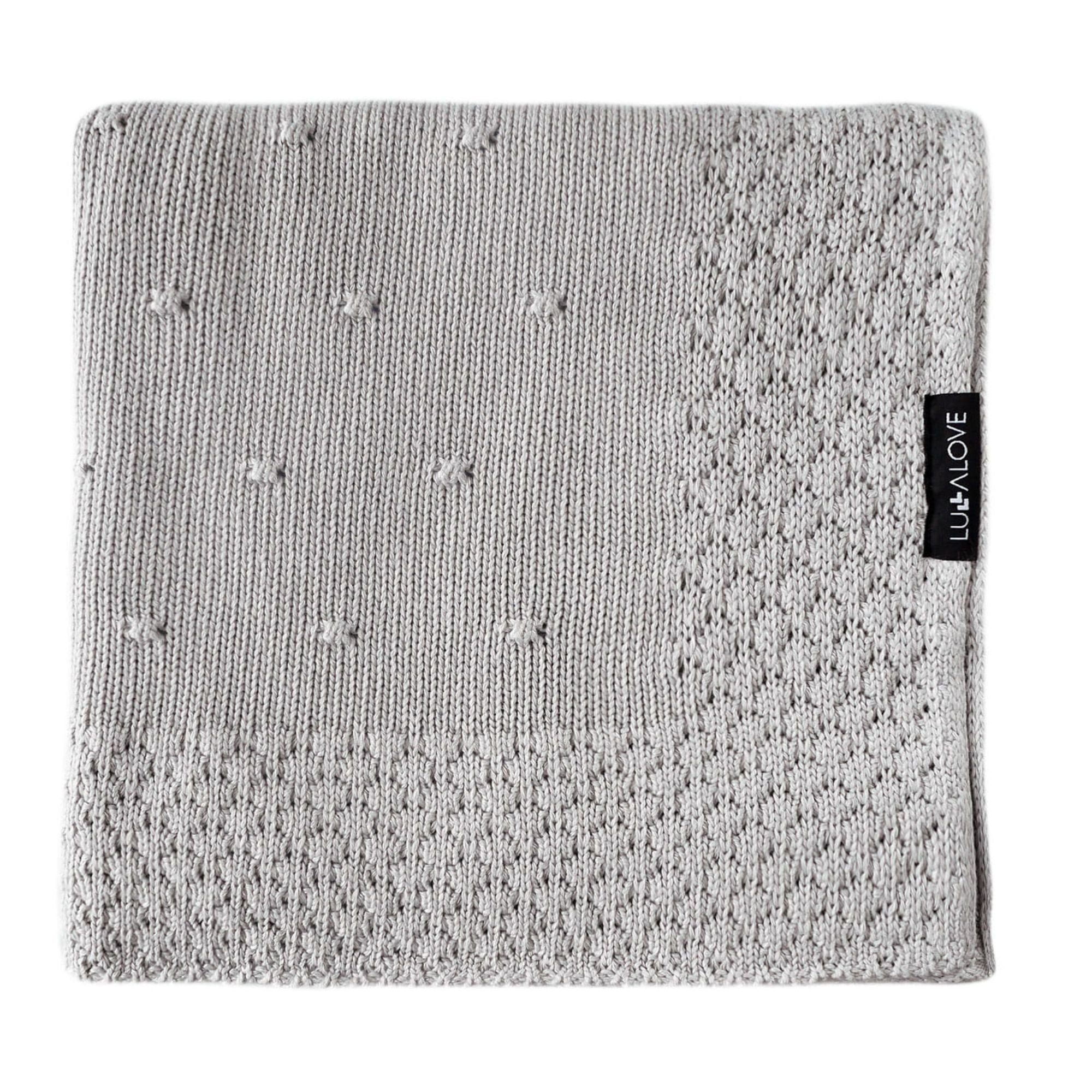 Lullalove Bambusowy Kocyk dla niemowlaka Popcorn Szary