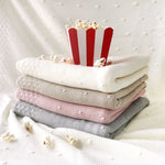 Lullalove Bambusowy Kocyk dla niemowlaka Popcorn Szary