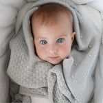 Lullalove Bambusowy Kocyk dla niemowlaka Popcorn Szary