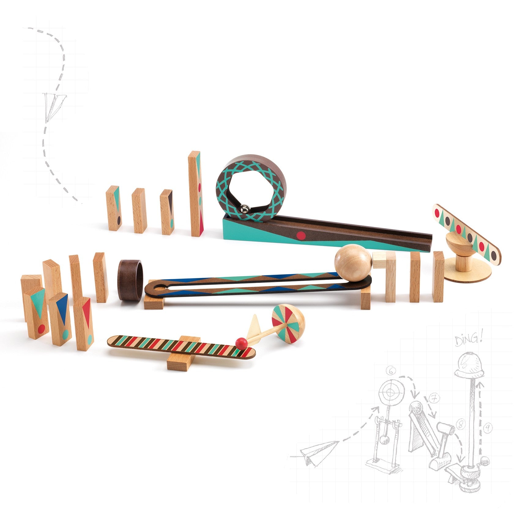 Djeco tor do układania Zig & Go 28 elementów - 4kidspoint.pl
