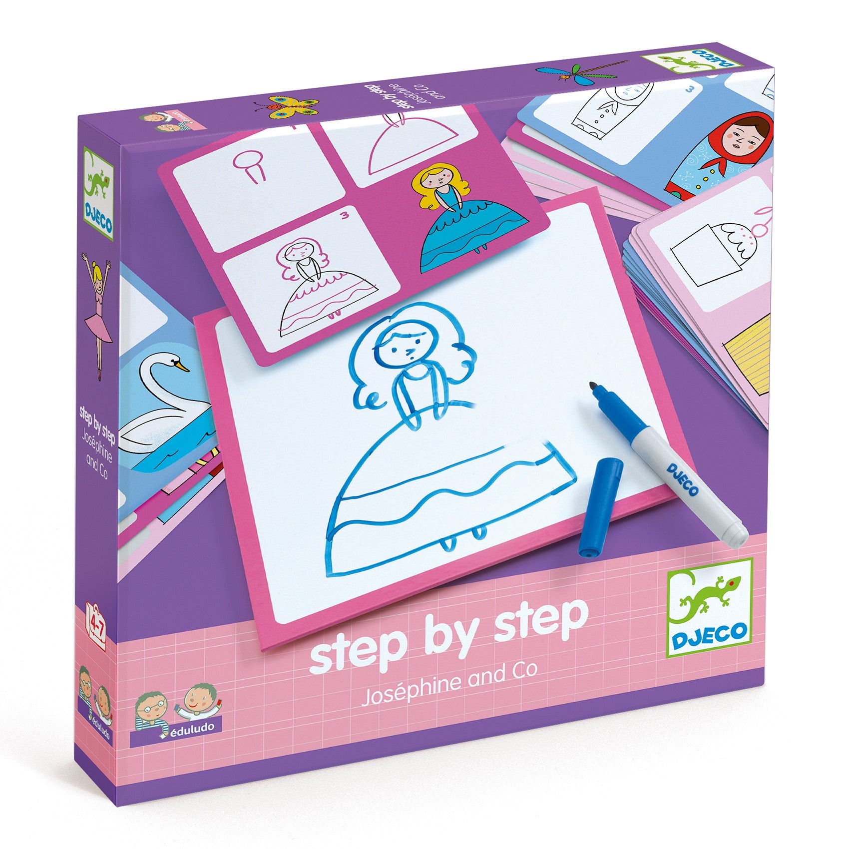 Djeco Nauka rysowania krok po kroku Księżniczka - 4kidspoint.pl