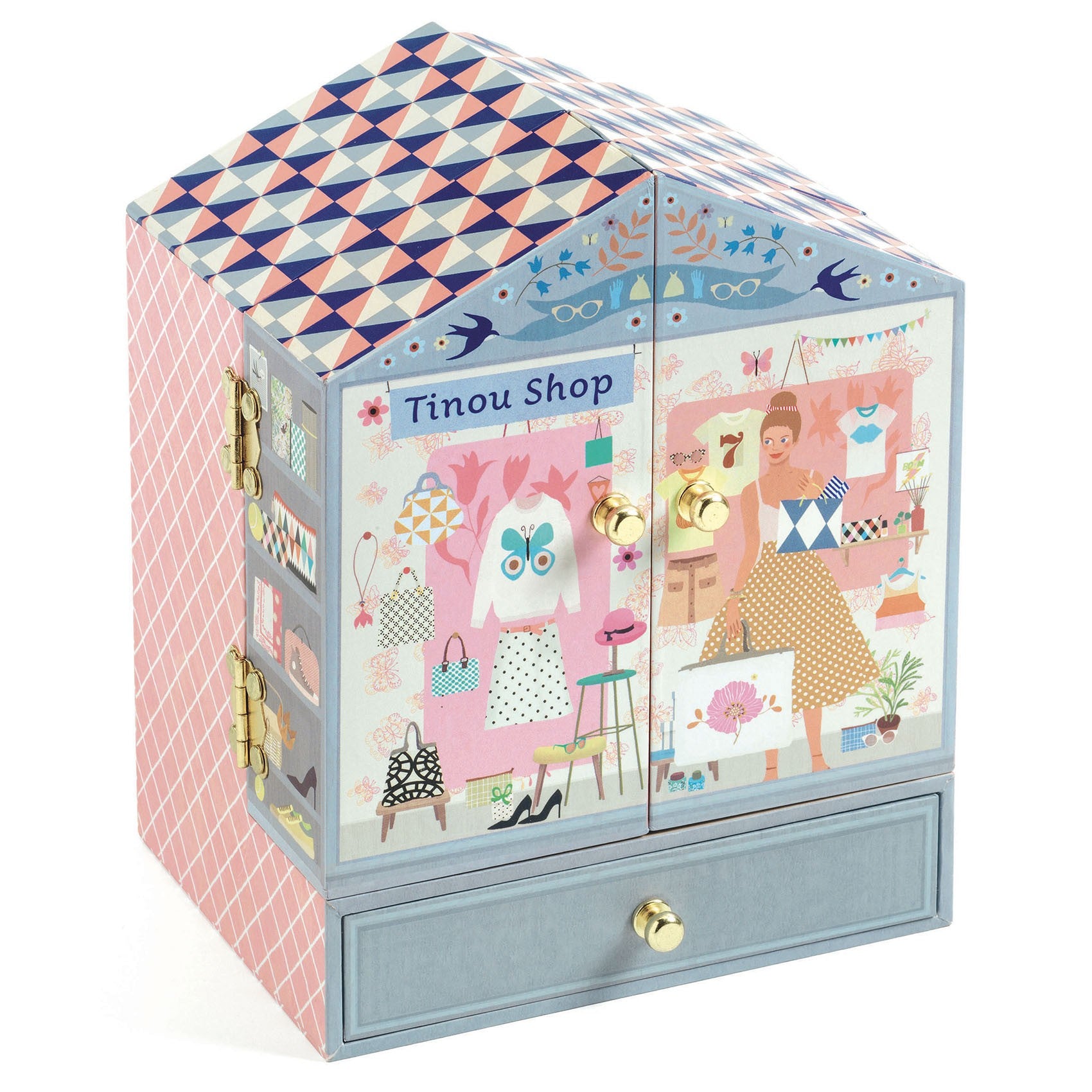 Djeco Szkatułka z pozytywką Butik Tinou - 4kidspoint.pl