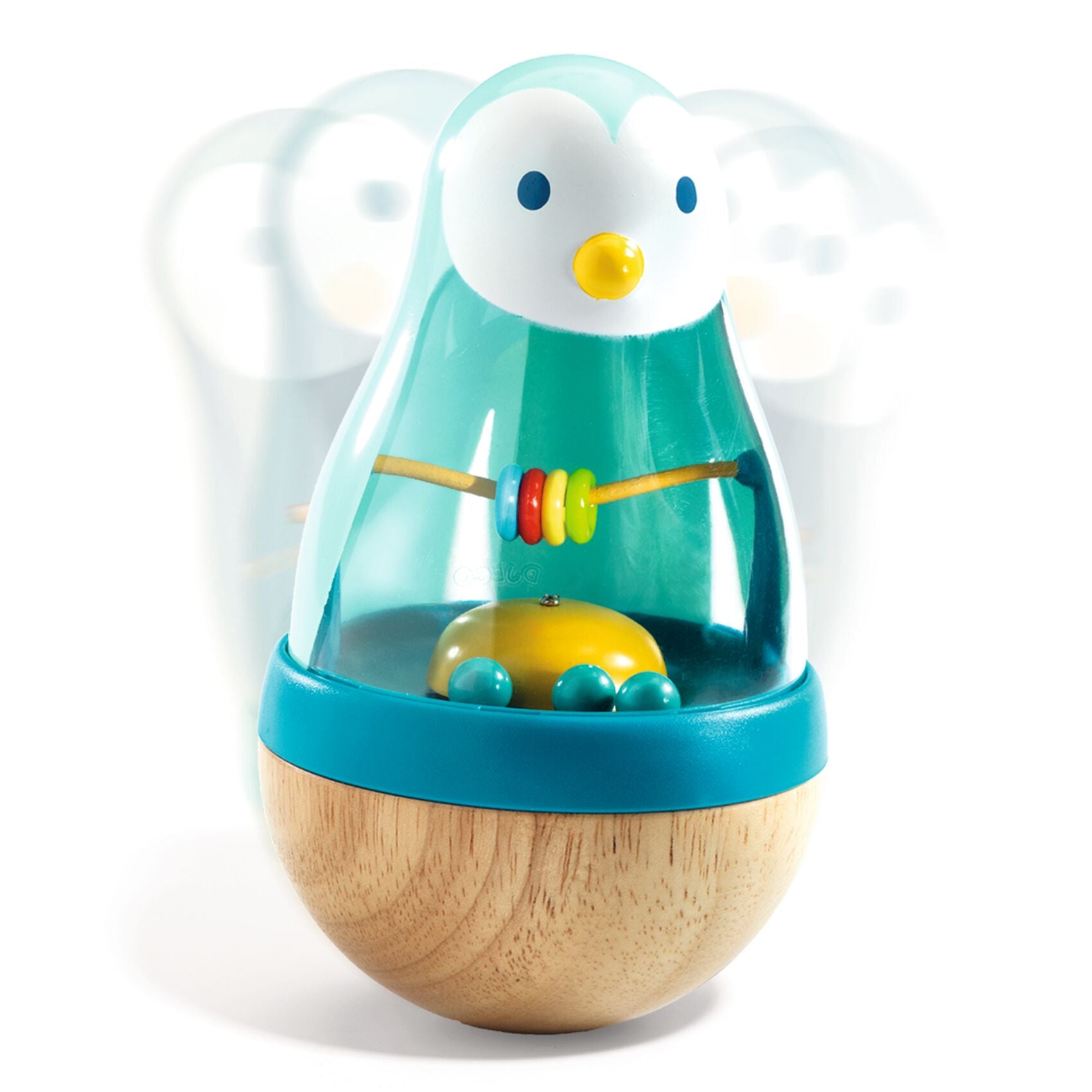 Djeco Wańka wstańka z dźwiękiem Pingwinek - 4kidspoint.pl