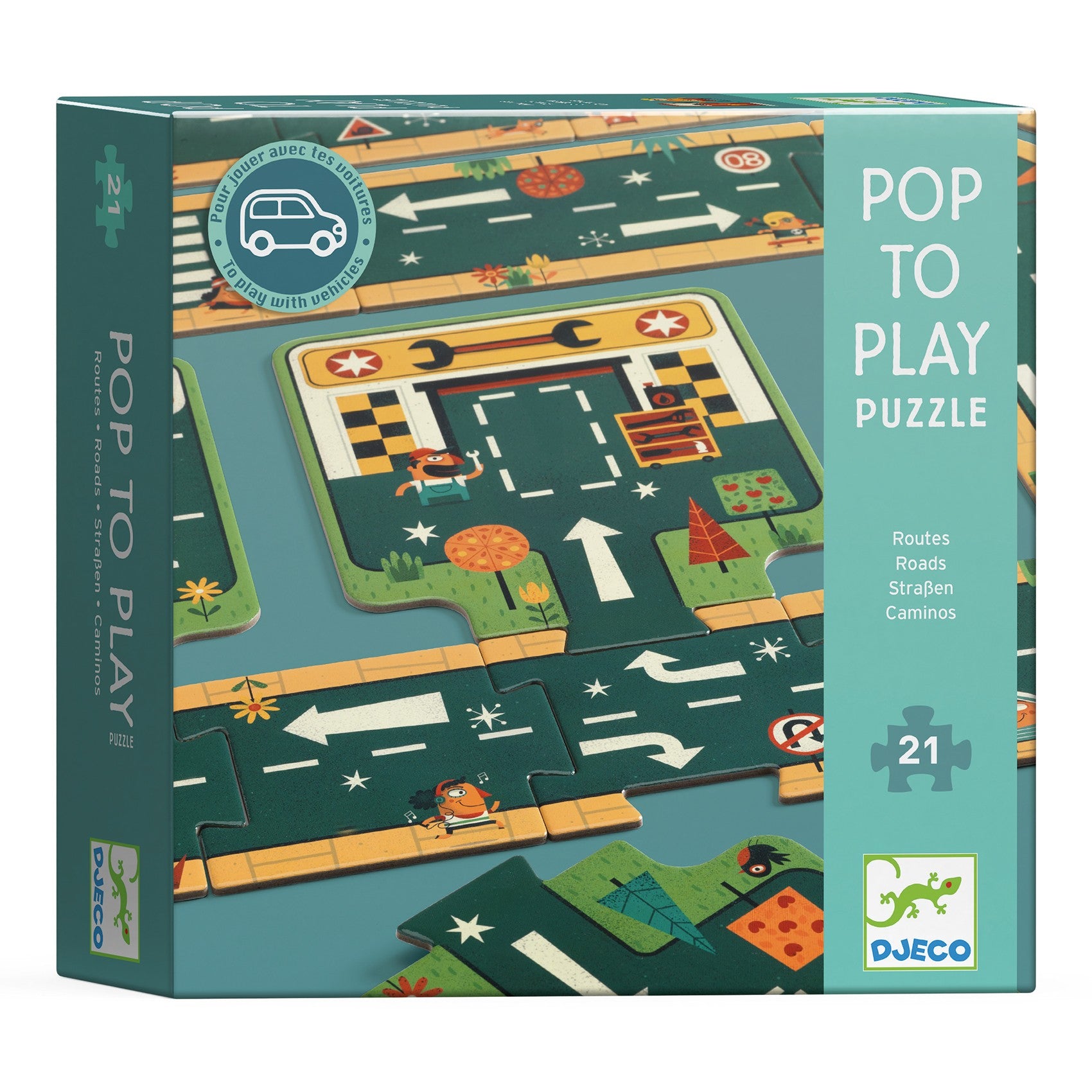 Djeco Puzzle kartonowe Drogi - 4kidspoint.pl