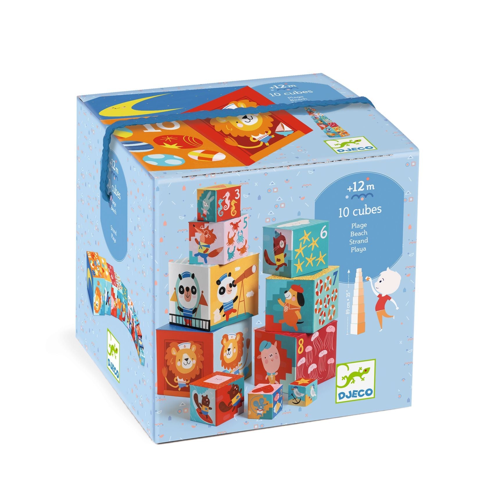 Djeco Kartonowe klocki piramida Plaża - 4kidspoint.pl