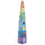 Djeco Kartonowe klocki piramida Tęcza - 4kidspoint.pl