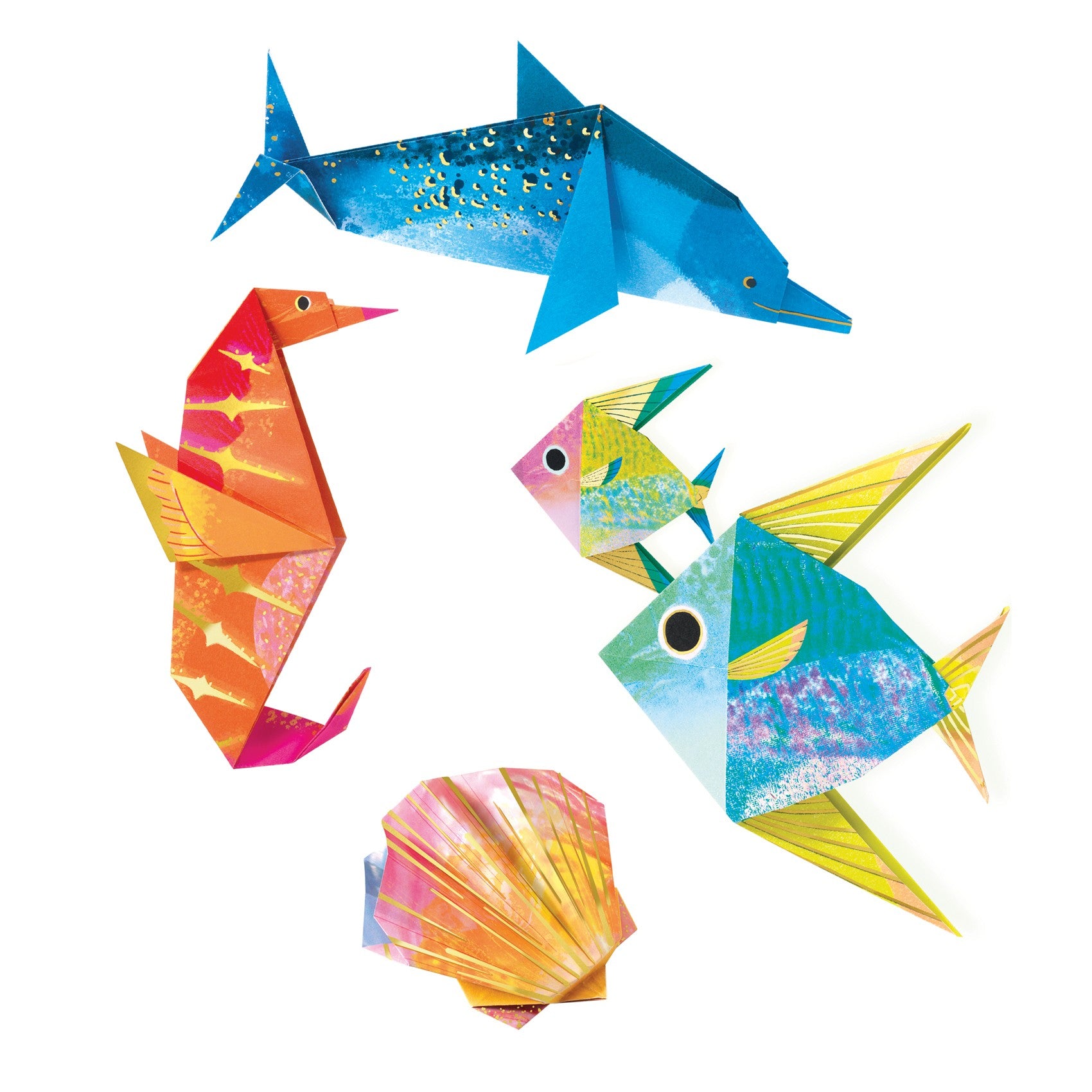 Djeco Zestaw kreatywny Origami Morskie Zwierzęta - 4kidspoint.pl