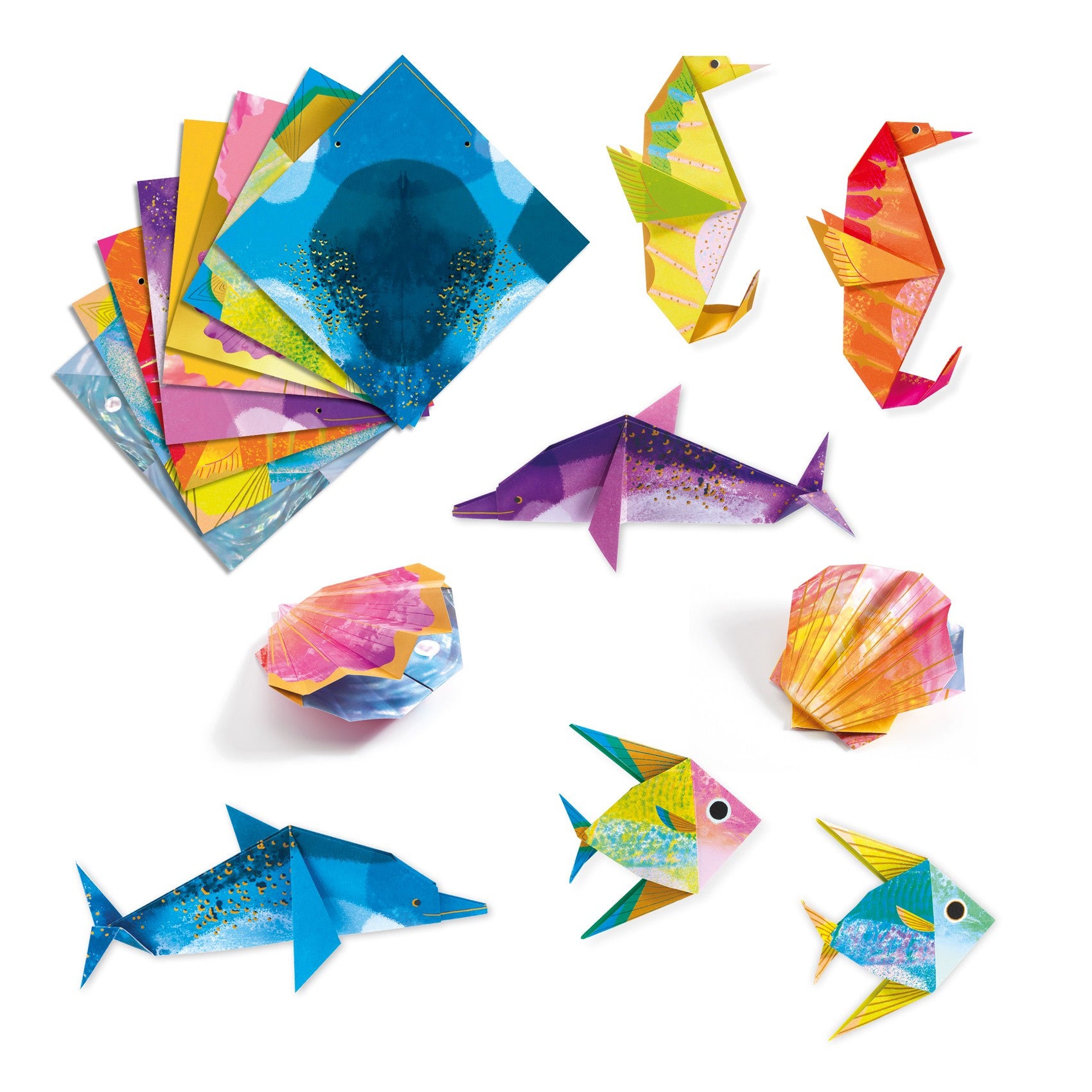 Djeco Zestaw kreatywny Origami Morskie Zwierzęta - 4kidspoint.pl