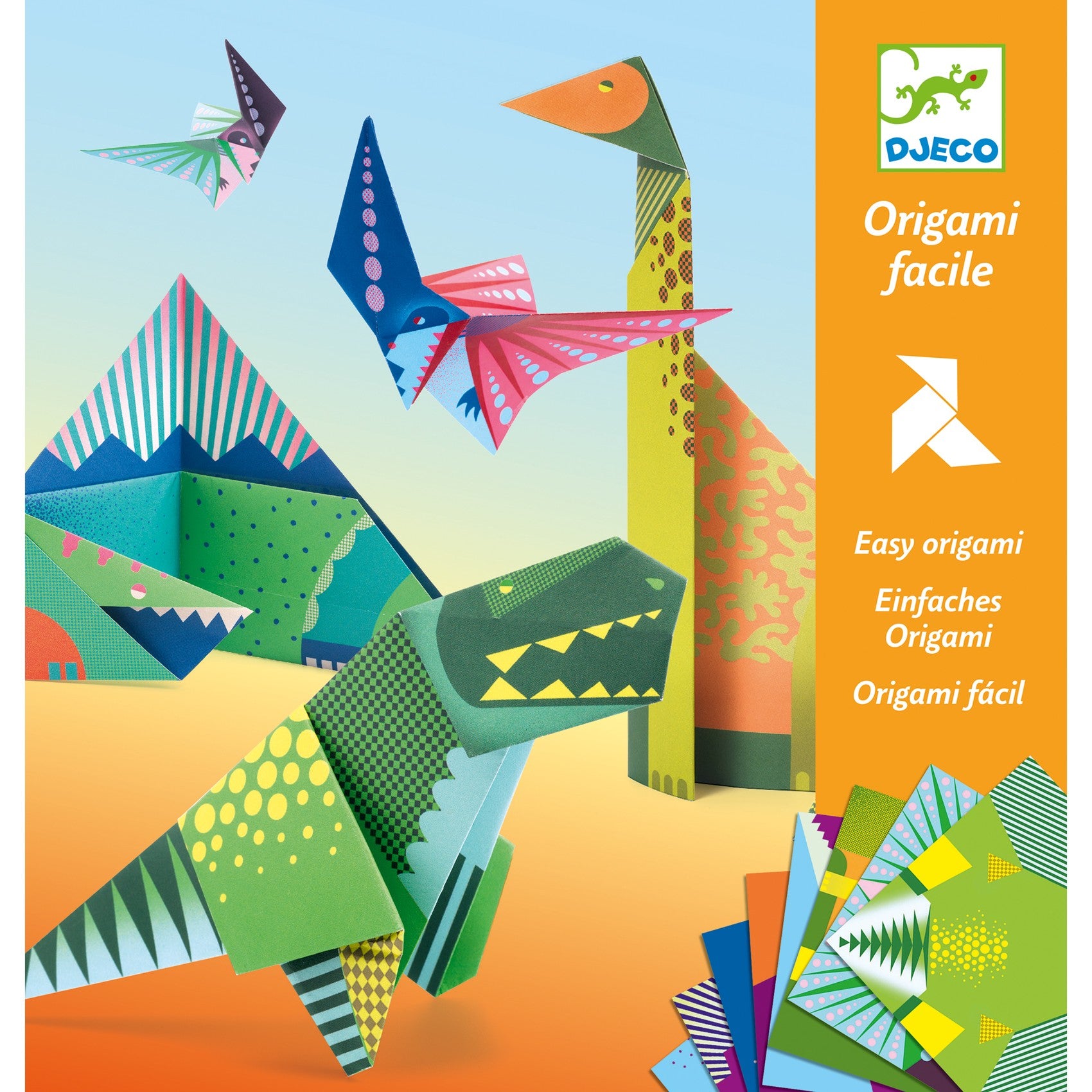 Djeco Zestaw kreatywny Origami Dinozaury - 4kidspoint.pl