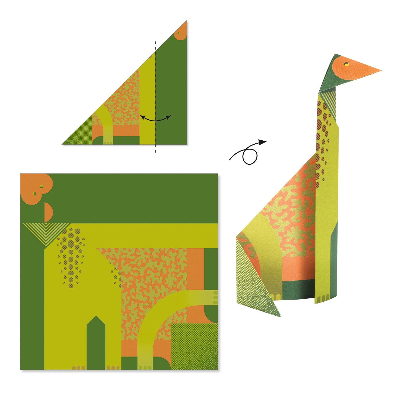 Djeco Zestaw kreatywny Origami Dinozaury - 4kidspoint.pl