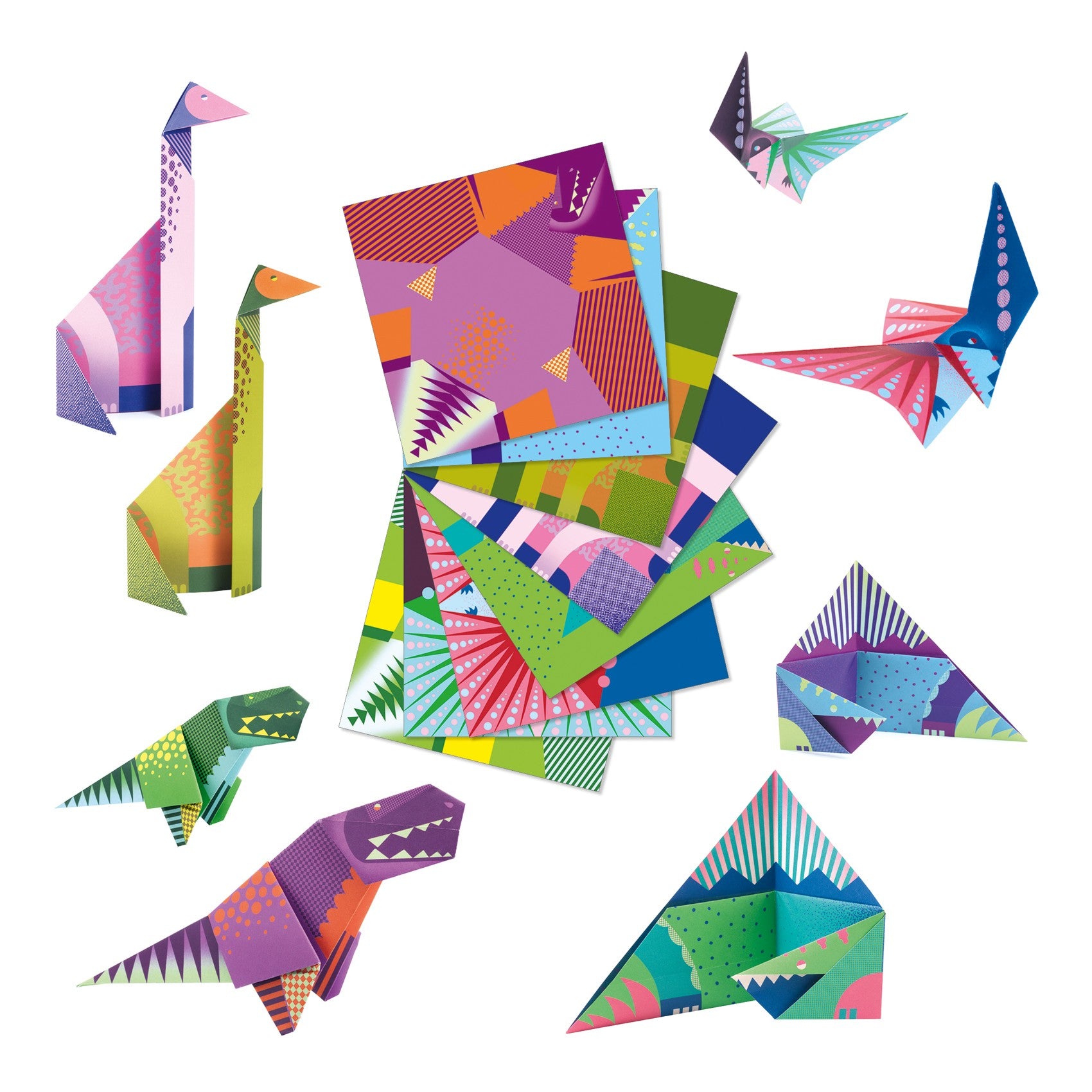 Djeco Zestaw kreatywny Origami Dinozaury - 4kidspoint.pl