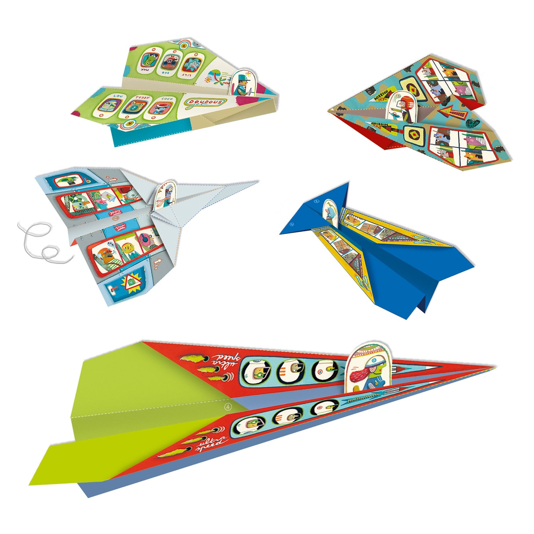 Djeco Zestaw kreatywny Origami Samoloty - 4kidspoint.pl