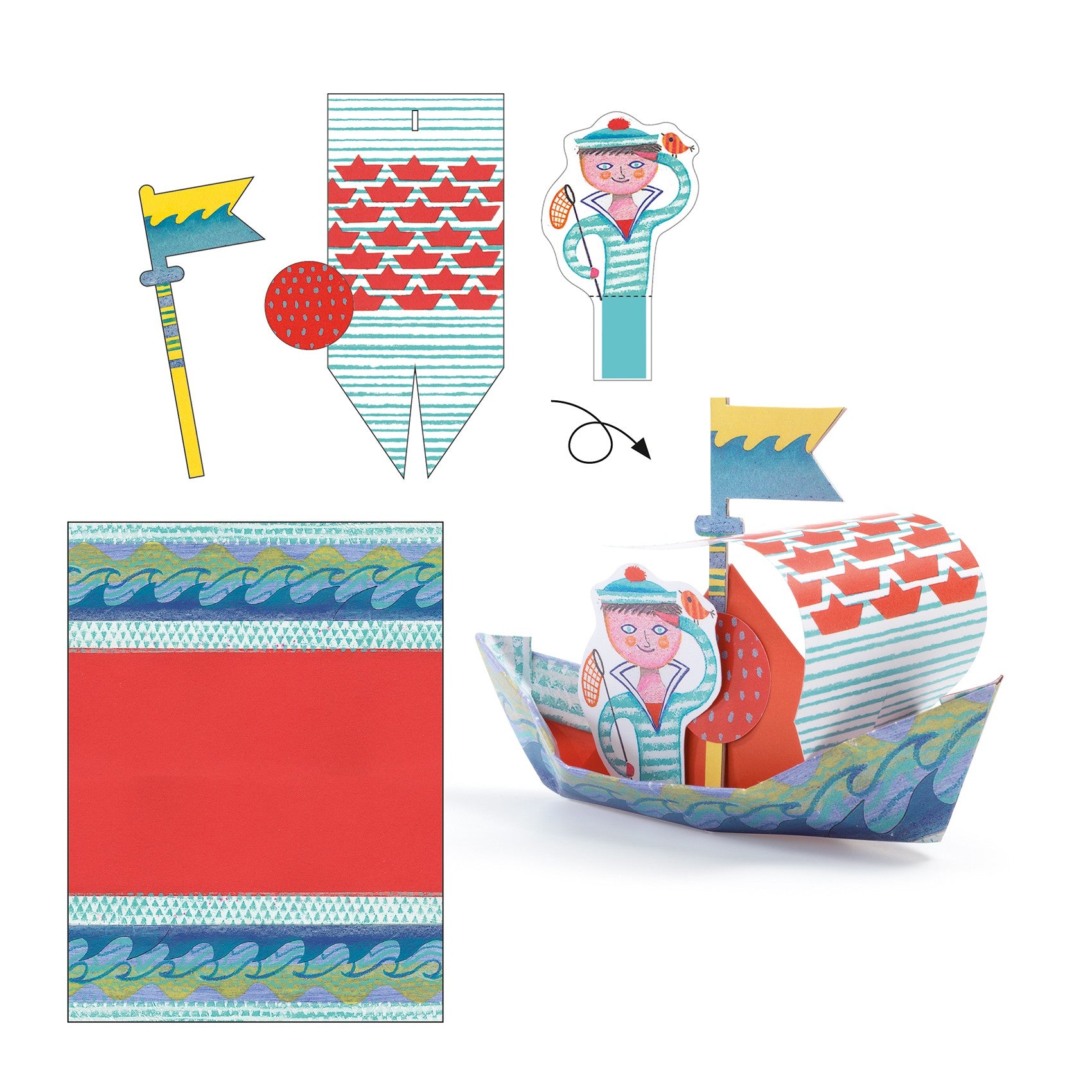 Djeco Zestaw kreatywny Origami Łódki - 4kidspoint.pl