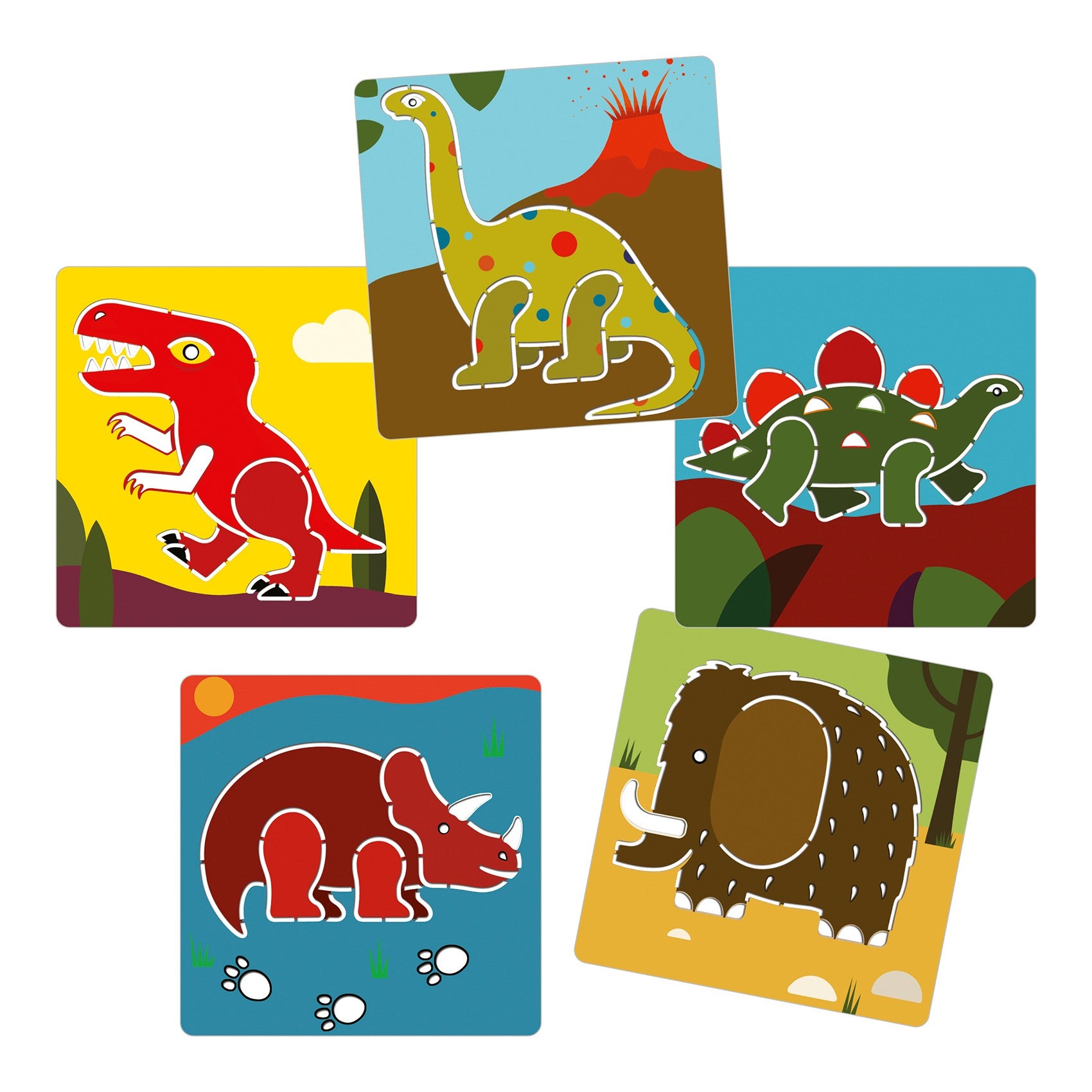 Djeco Szablony do rysowania Dinozaury - 4kidspoint.pl