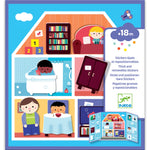 Djeco Naklejki wielokrotnego użytku z planszą Dom - 4kidspoint.pl