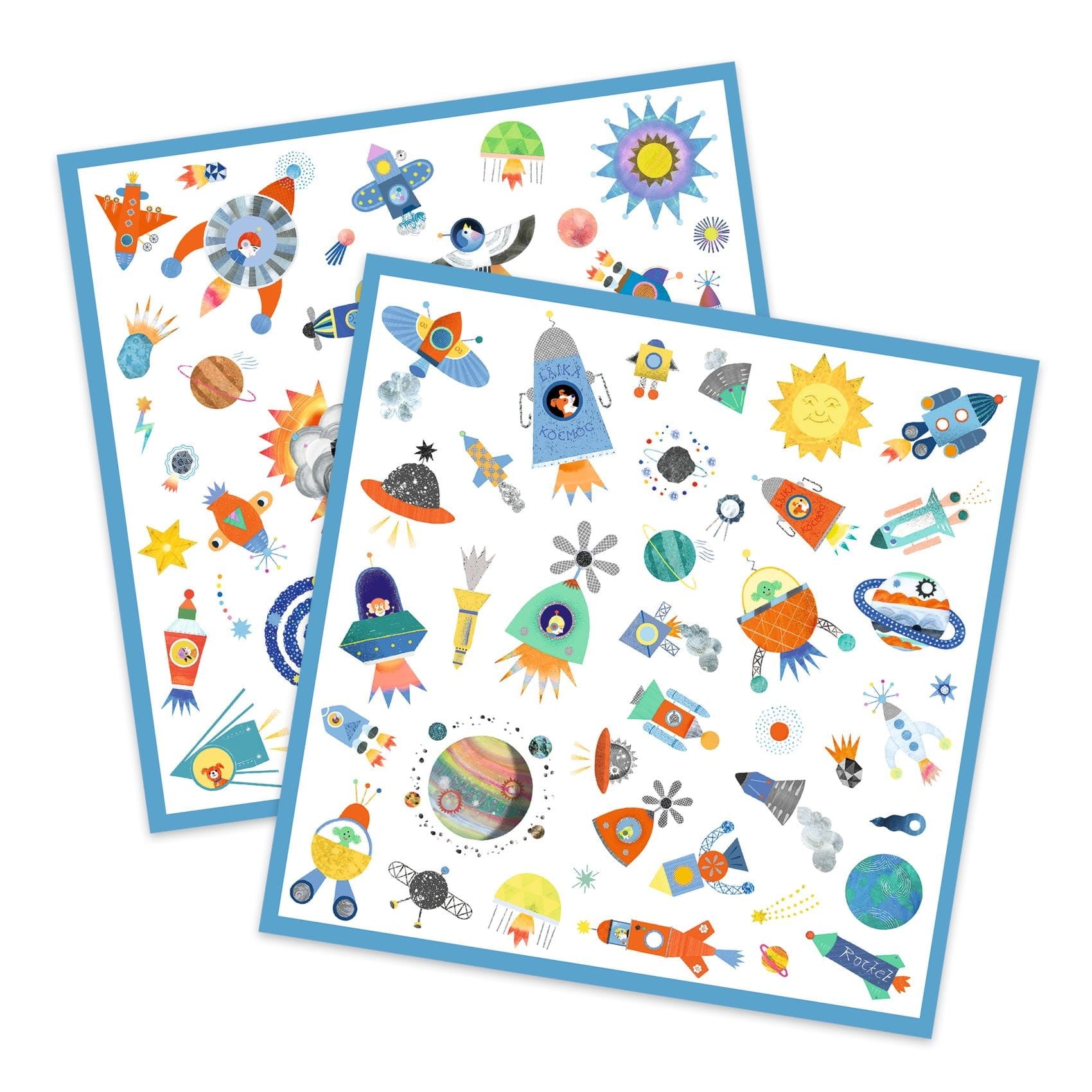 Djeco Naklejki dla dzieci Kosmos 160 szt. - 4kidspoint.pl