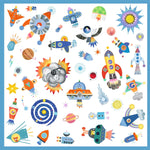 Djeco Naklejki dla dzieci Kosmos 160 szt. - 4kidspoint.pl