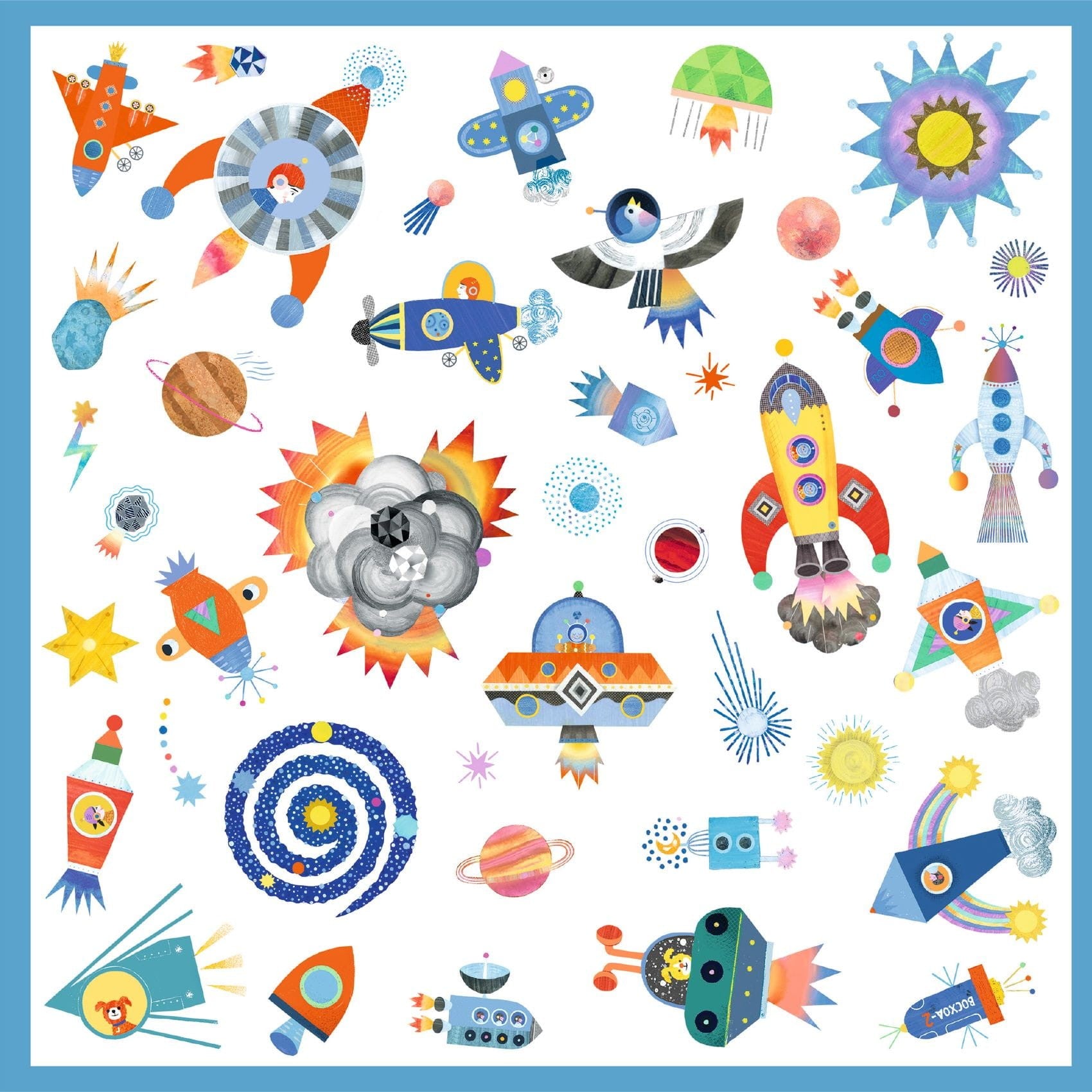 Djeco Naklejki dla dzieci Kosmos 160 szt. - 4kidspoint.pl