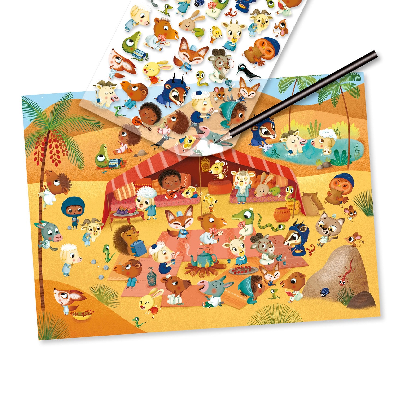 Djeco Kalkomania dla dzieci Krajobrazy - 4kidspoint.pl