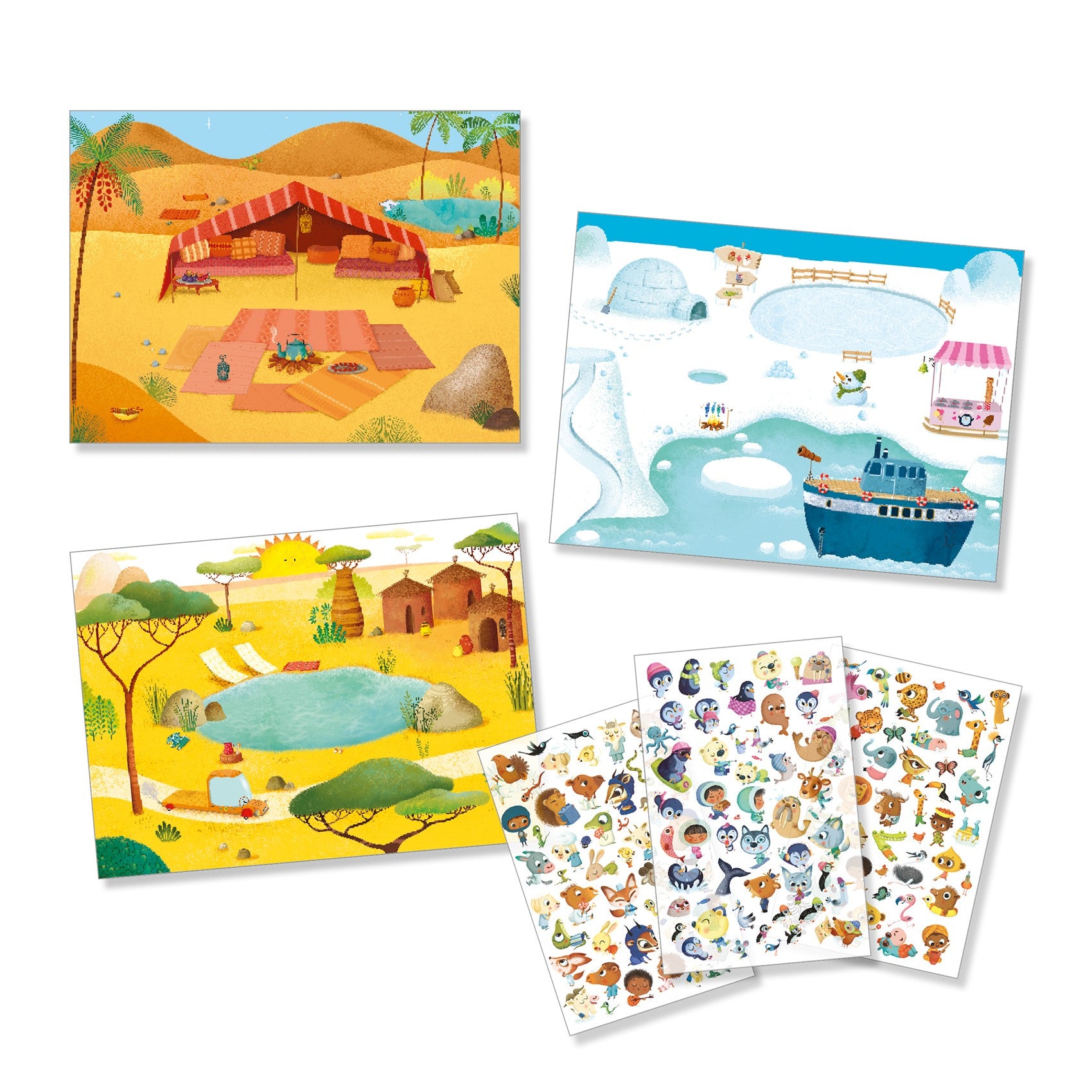 Djeco Kalkomania dla dzieci Krajobrazy - 4kidspoint.pl