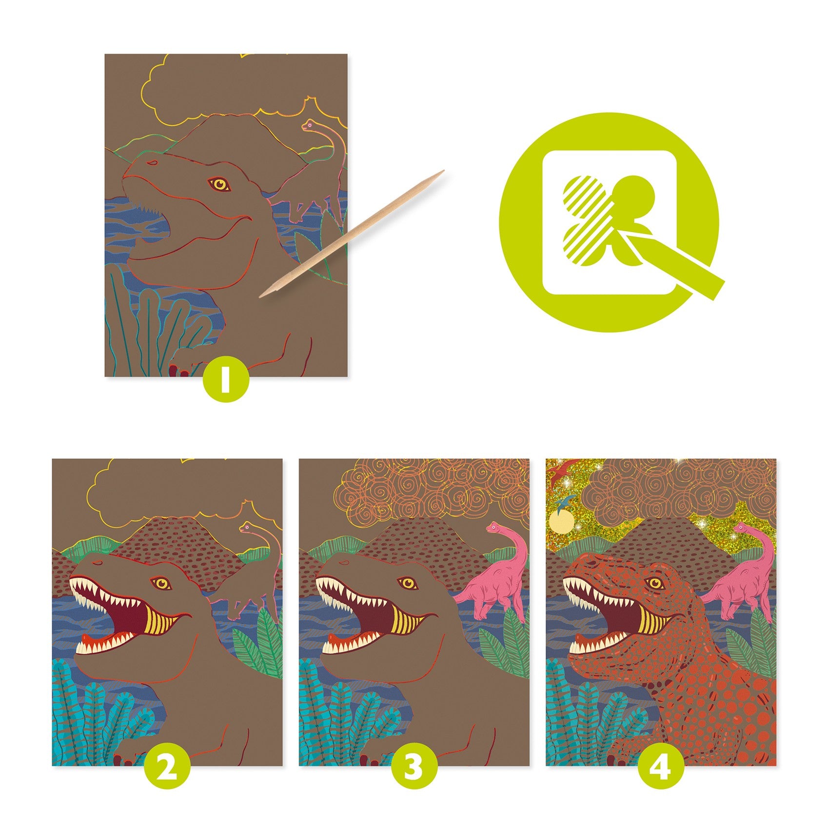 Djeco Wydrapywanka Dinozaury - 4kidspoint.pl