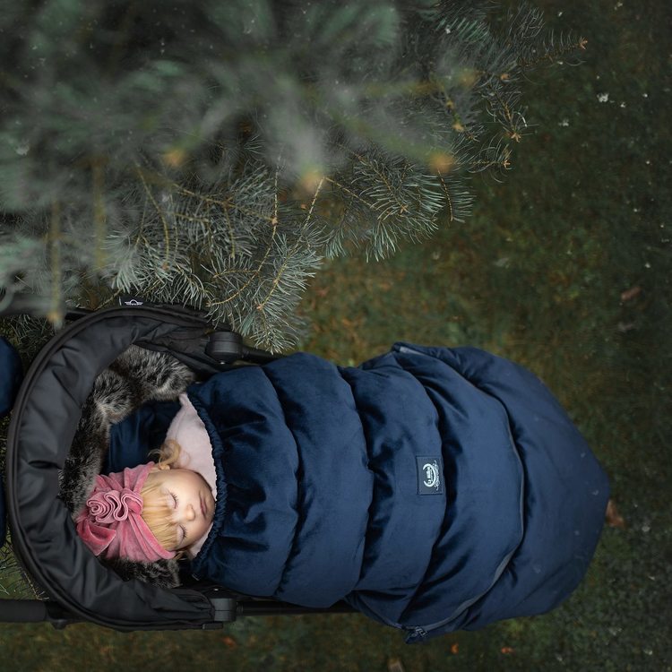 La Millou Śpiworek do wózka Aspen Winterproof Stroller Bag Combo Royal Navy