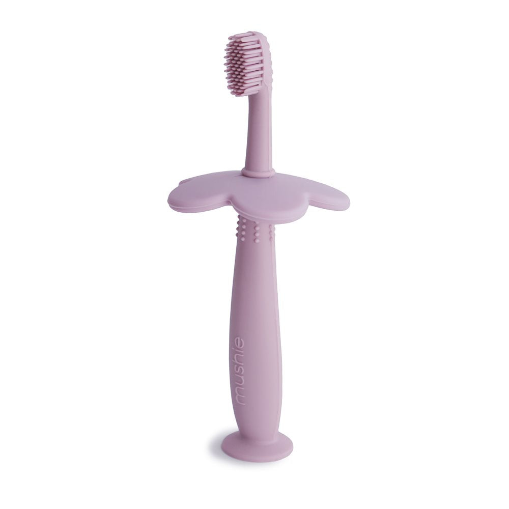 Mushie Szczoteczka do mycia zębów dla dzieci Flower Soft Lilac