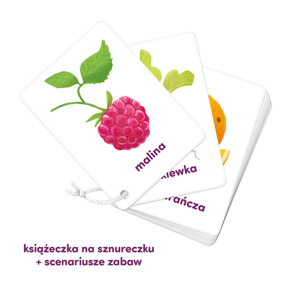 Czuczu Karty obrazkowe na sznureczku Owoce i warzywa
