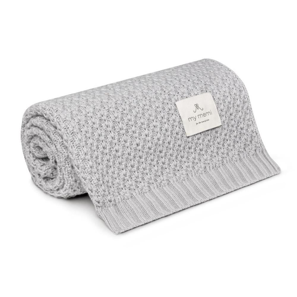 Memi Bambusowy kocyk light grey chain 80x100 cm