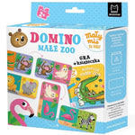Aksjomat Mały miś to lubi! Domino Gra logiczna + książka dla dzieci Małe zoo