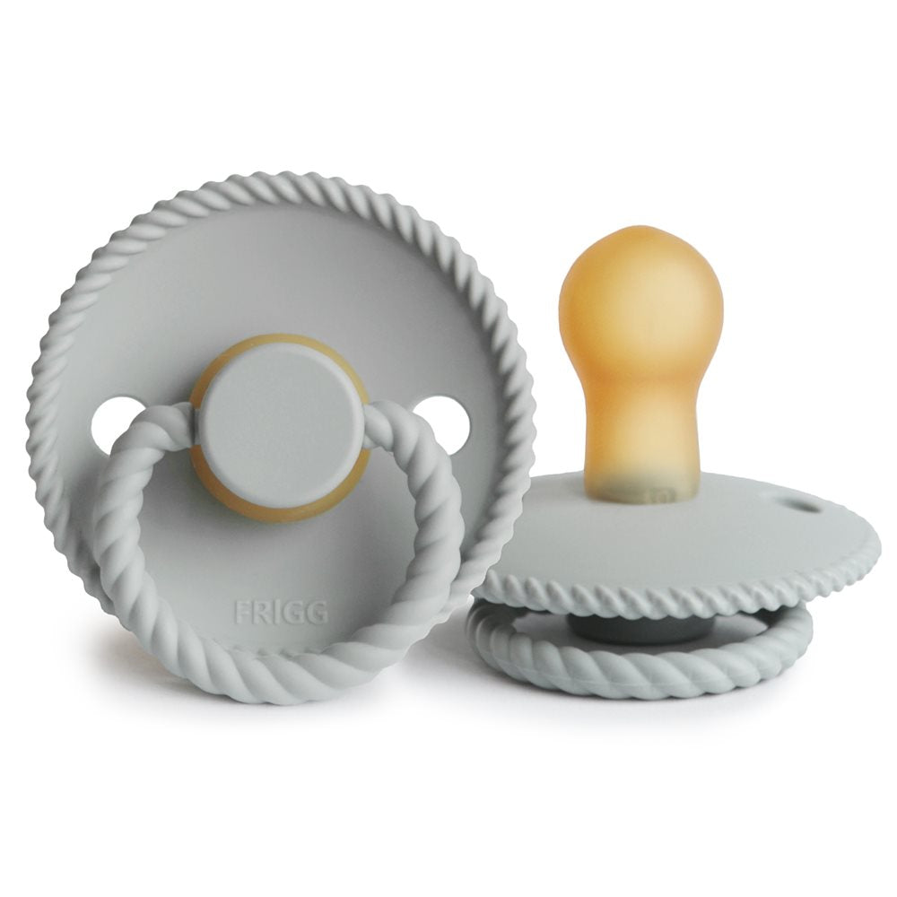 Frigg Smoczek dla dzieci Rope Kauczuk Silver Grey Rozmiar 2