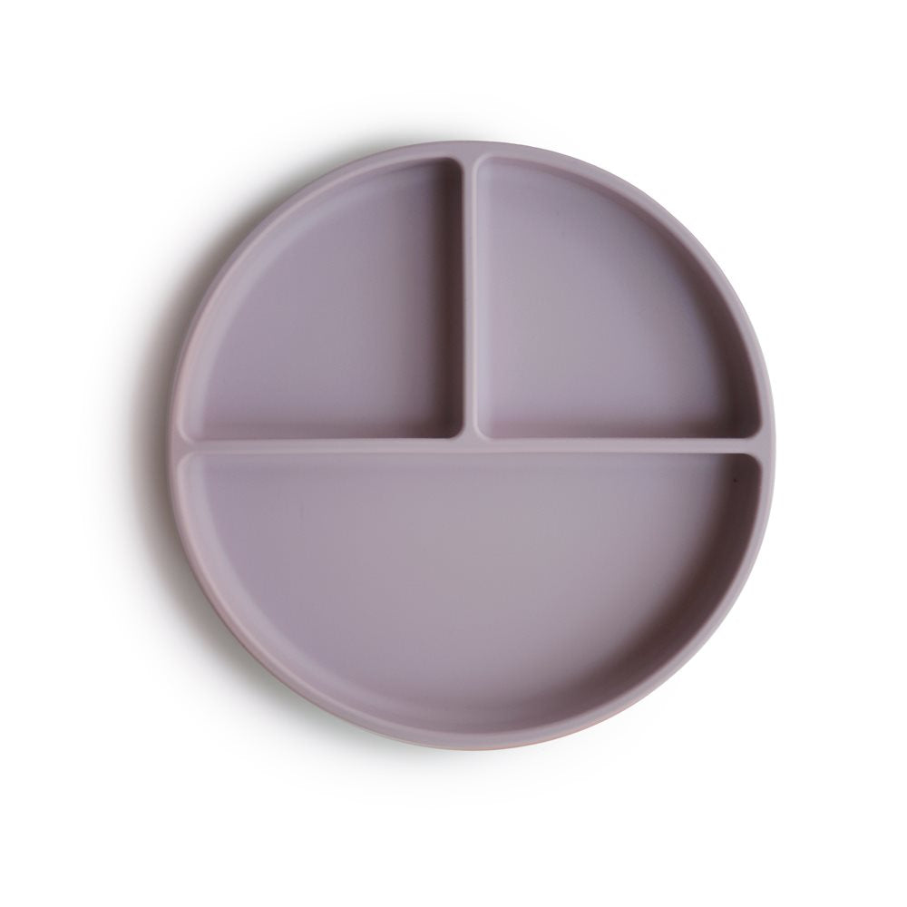 Mushie Silikonowy talerzyk z przyssawką Soft Lilac