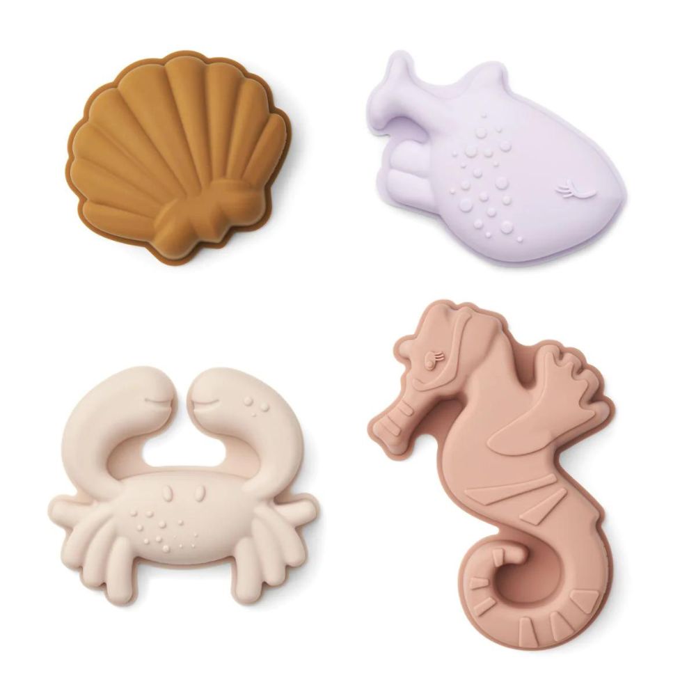 Liewood Foremki do piasku 4-pack Sea shell/Pale tuscany