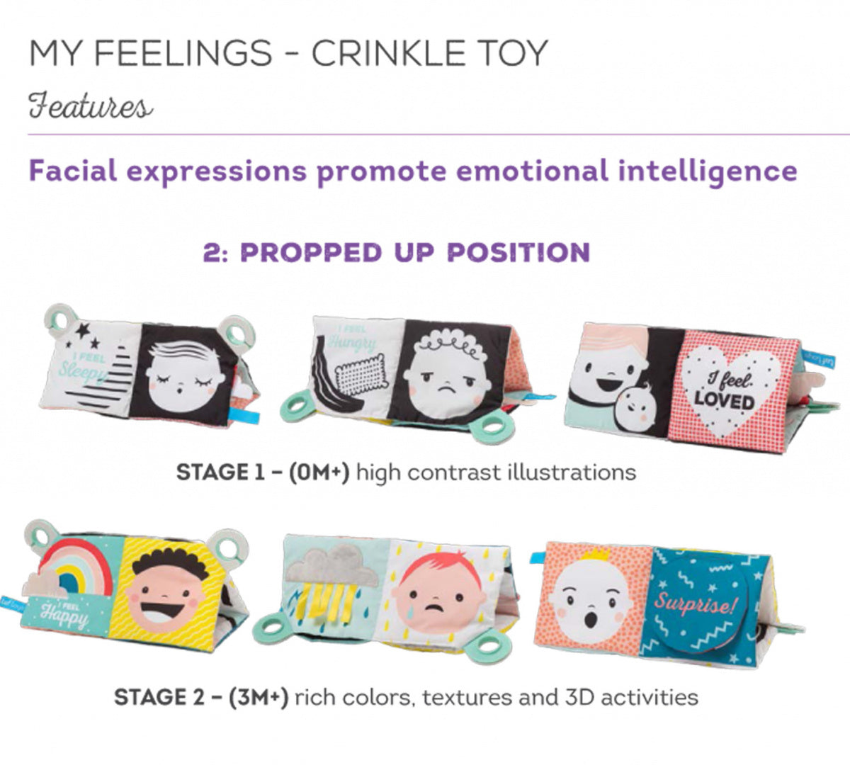 Tof Toys Mini mata sensoryczna dla niemowlaka Emocje