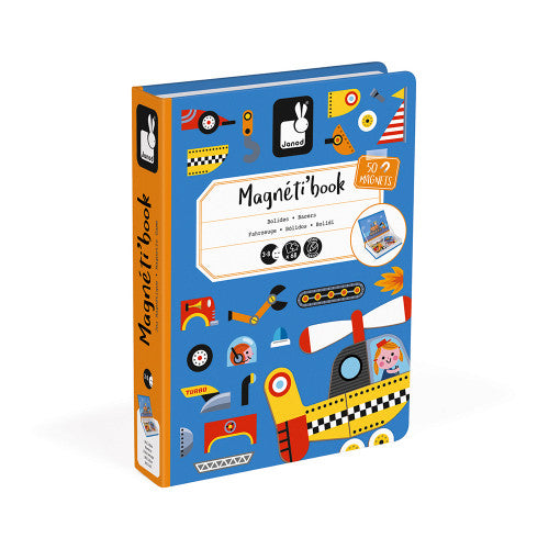 Janod Magnetyczna układanka Magnetibook Pojazdy - 4kidspoint.pl
