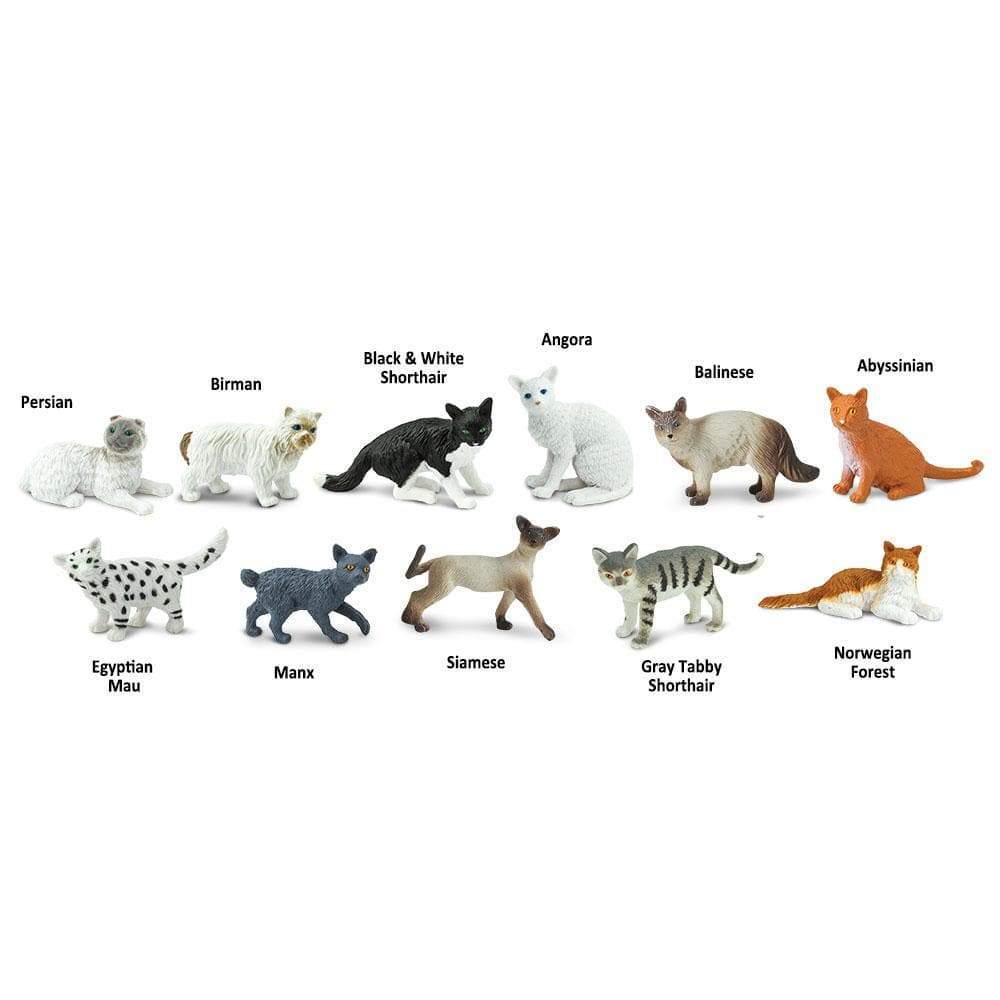 Safari Ltd Zestaw figurek Montessori Koty Różne Rasy