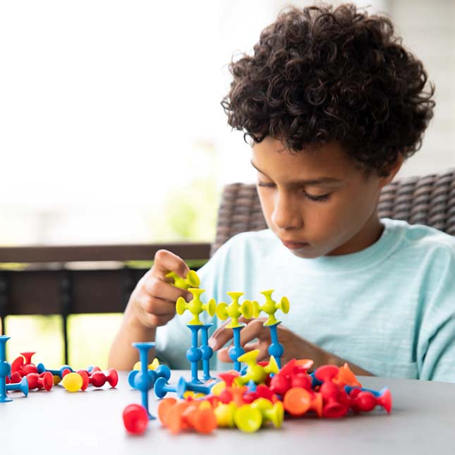 Fat Brain Toys Mini Przyssawki silikonowe 75 szt. - 4kidspoint.pl