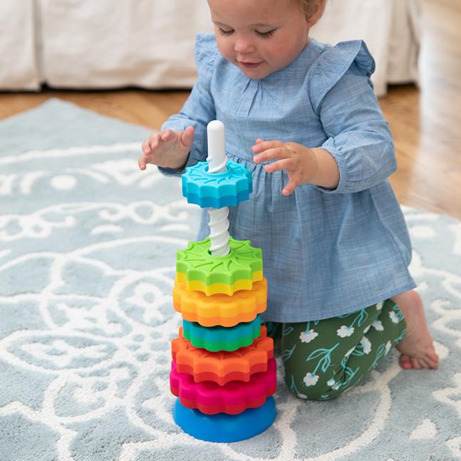 Fat Brain Toys Zakręcona Wieża Piramida SpinAgain - 4kidspoint.pl