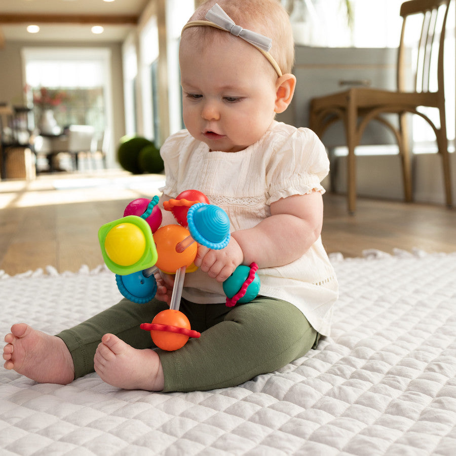 Fat brain Toys Grzechotka dla niemowlaka Sensoryczna Przygoda Wimzle