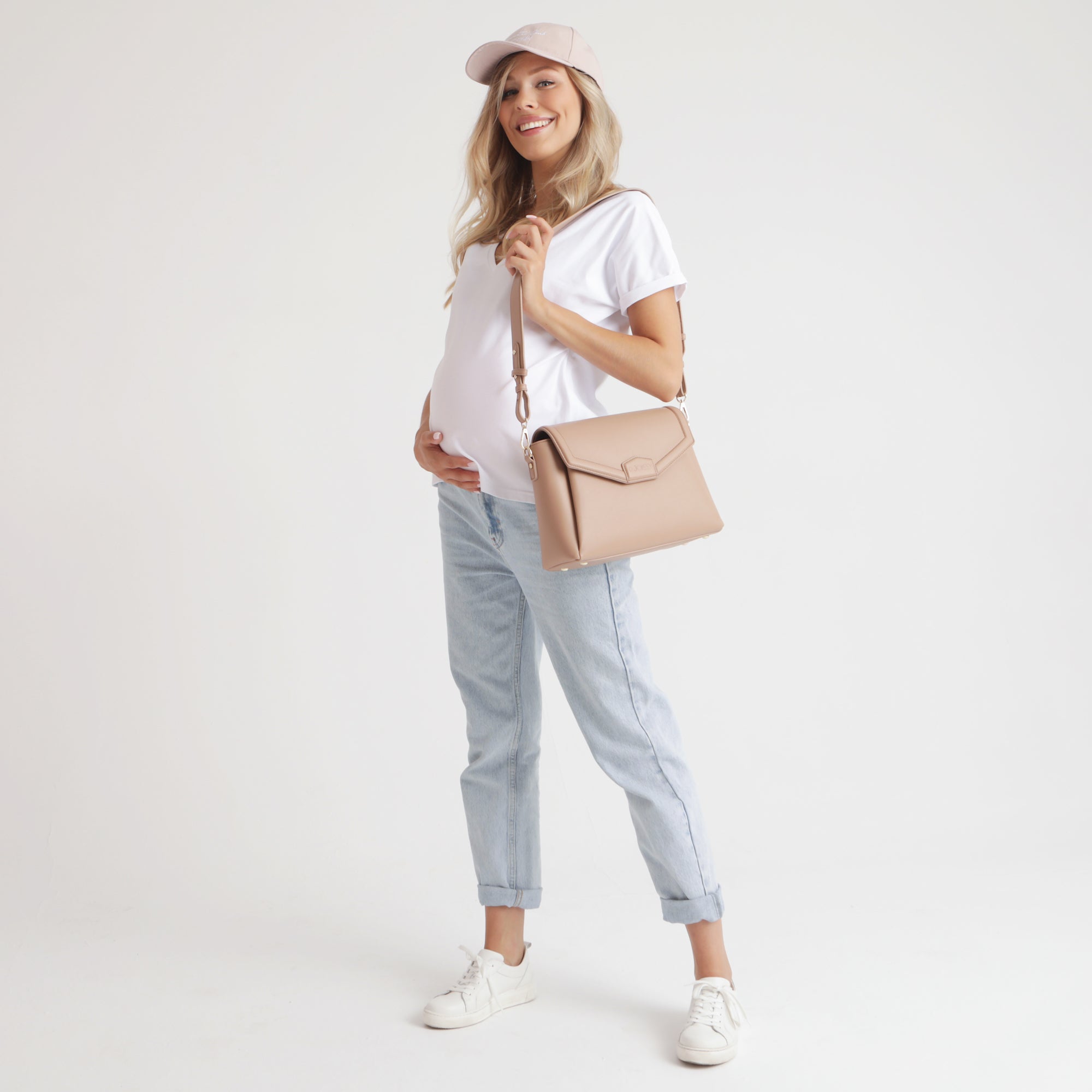 JOISSY Torebka dla Mamy i organizer do wózka 2w1 MIDI blush beige